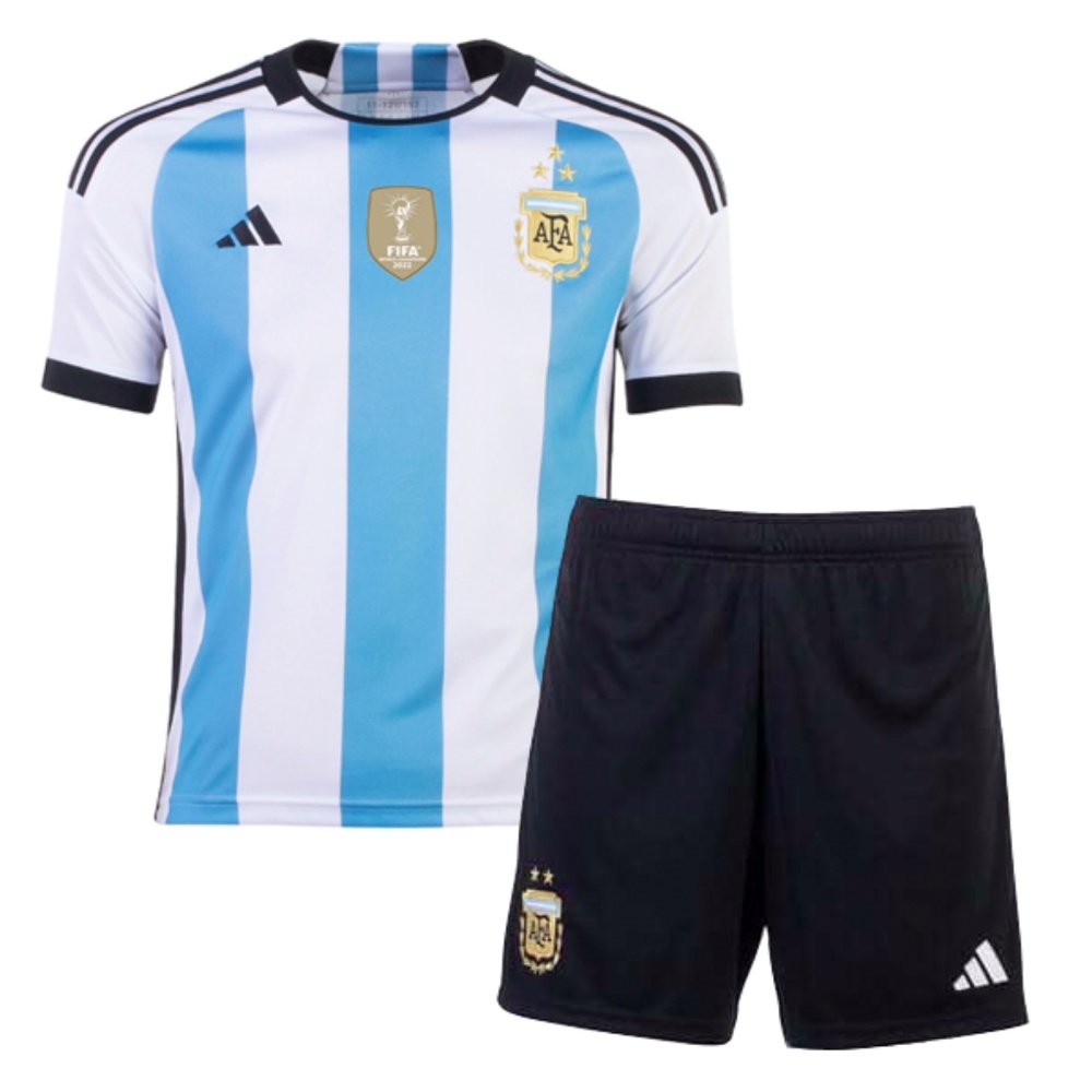 ARGENTINA YOUTH HOME JERSEY + SHORTS KIT 2023/24